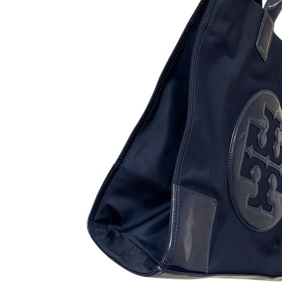 Tory Burch Ella Tote Navy Blue - Picture 4 of 10